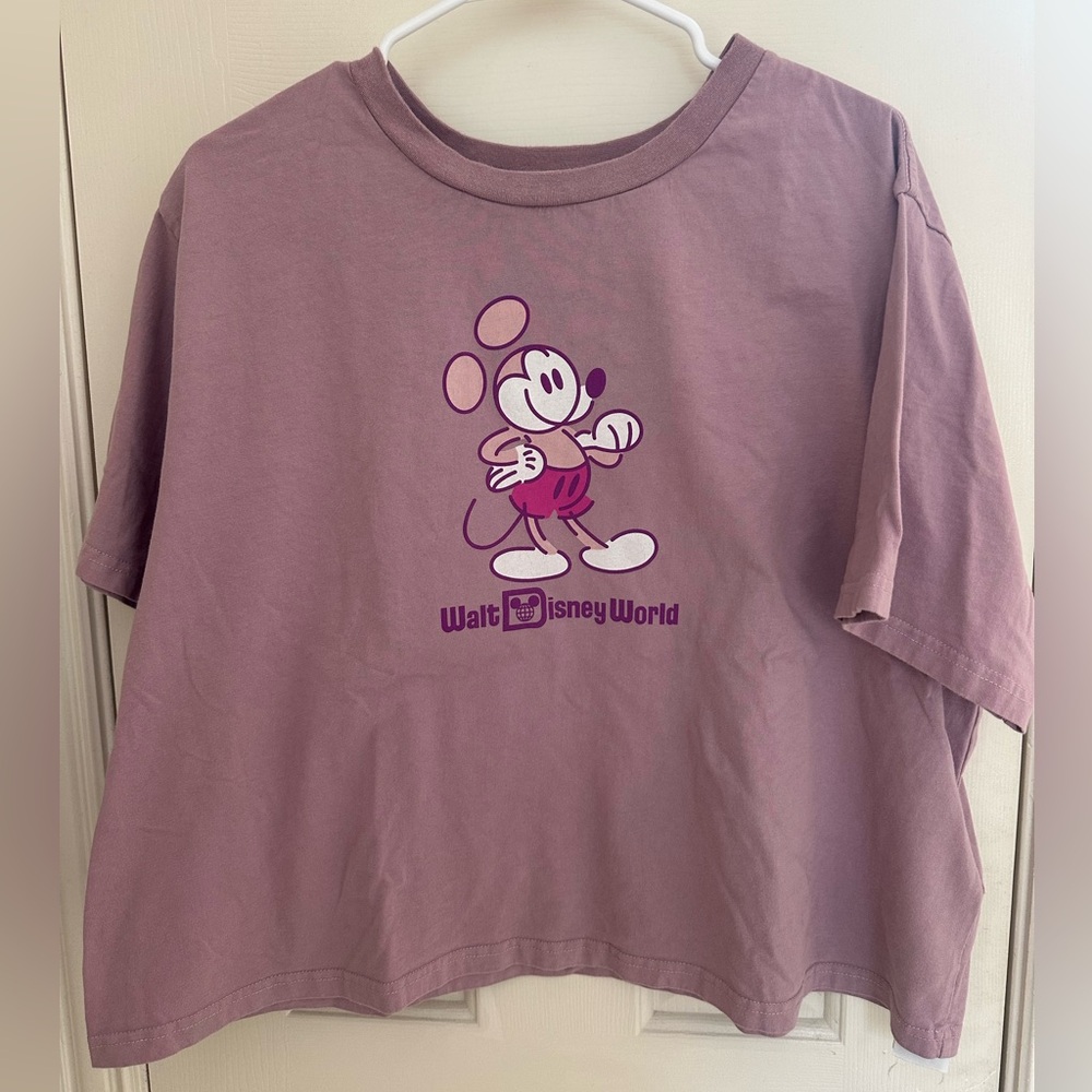 Mickey Mouse Purple Cropped Tee, Women’s size 1X